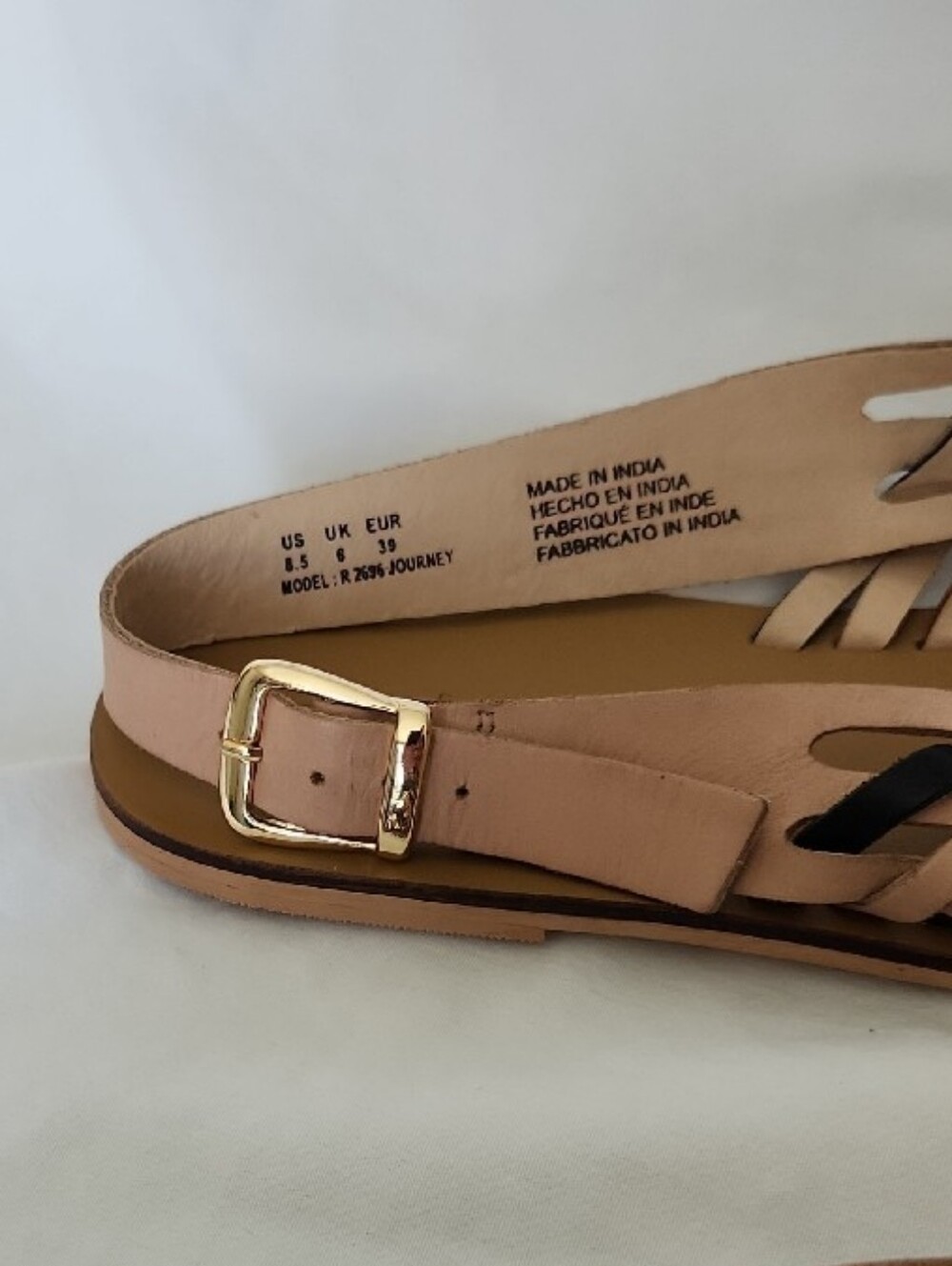 Find Woven Multi-Color Leather Slingback Sandals - Women Size 8.5 - Picture 5 of 8